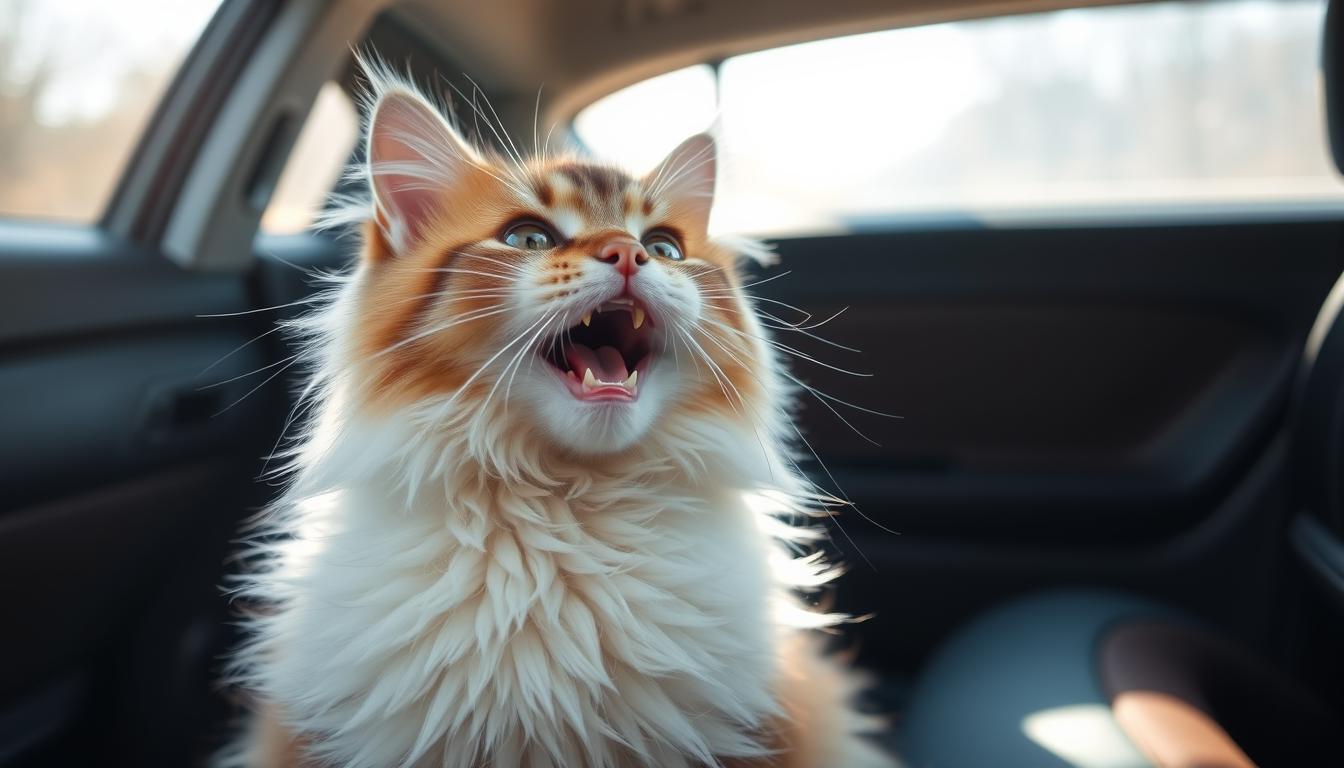 how to get a cat to stop meowing in the car